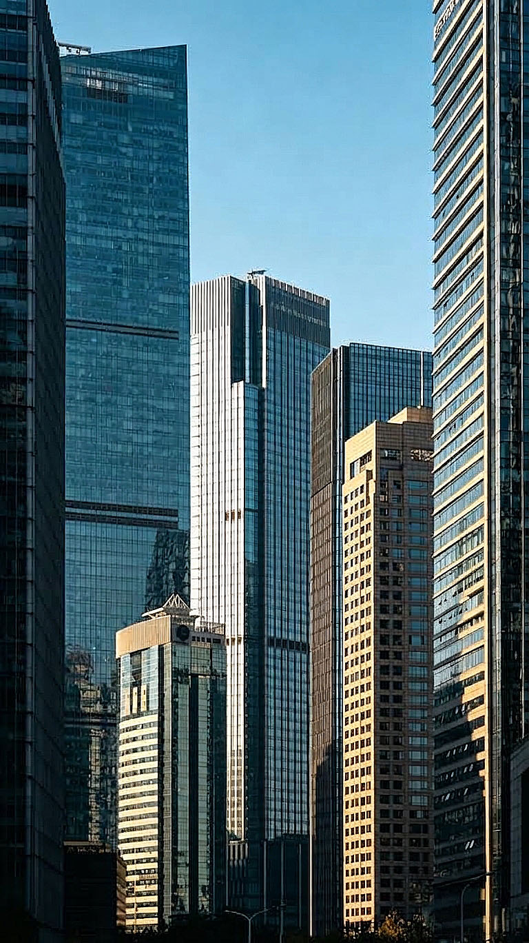 Commercial city buildings