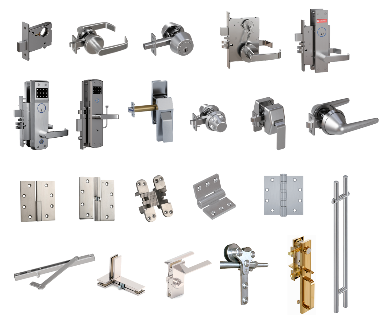 Coordinated HARDWOOD door hardware products