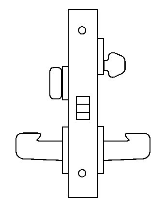 B20 mortise lock function diagram