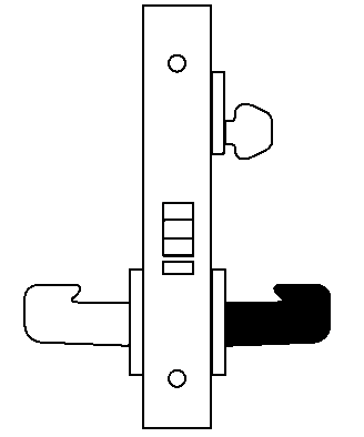 DD07 mortise lock function diagram