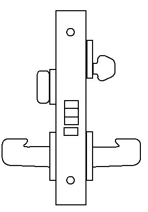 DG26 mortise lock function diagram