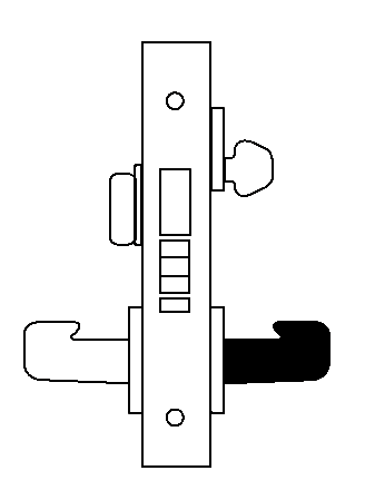 DG15 mortise lock function diagram
